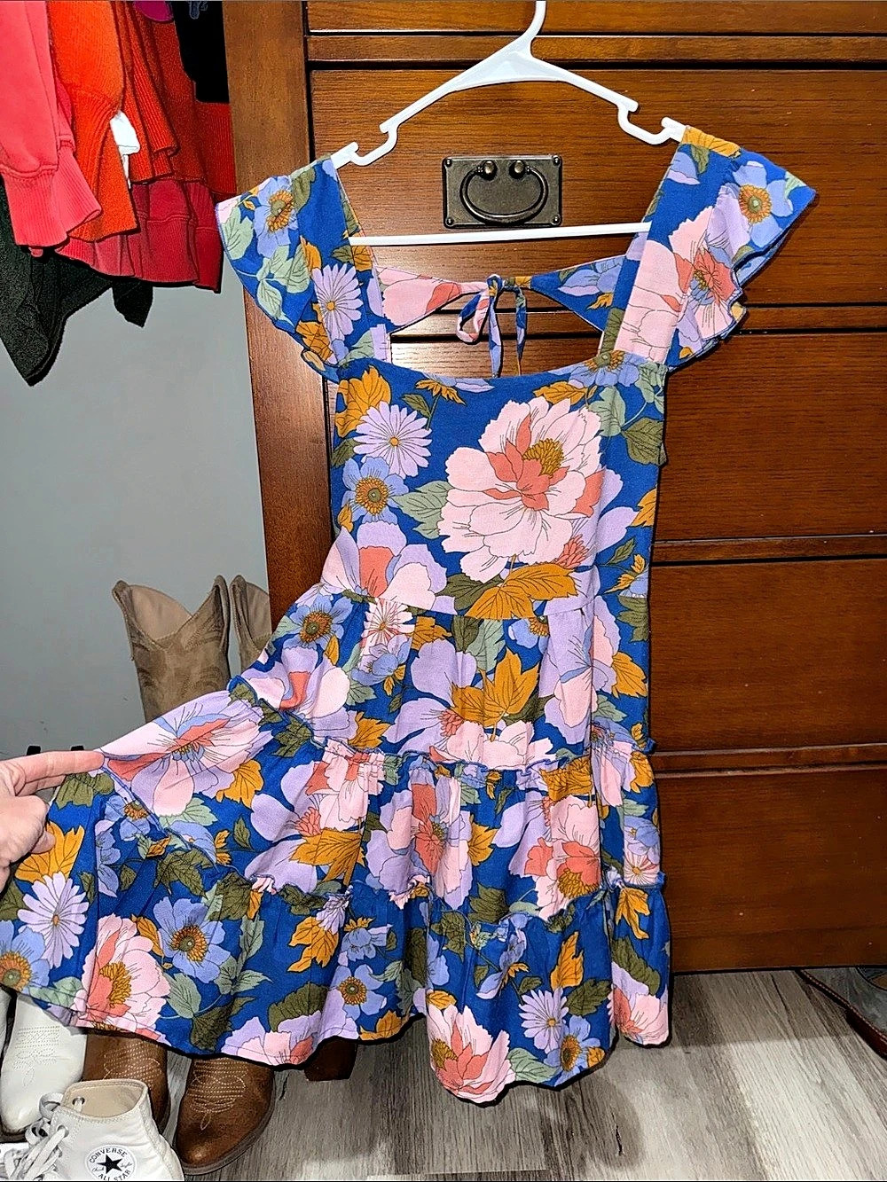 B.O.G Collective Floral Mini Dress Size Medium Like New